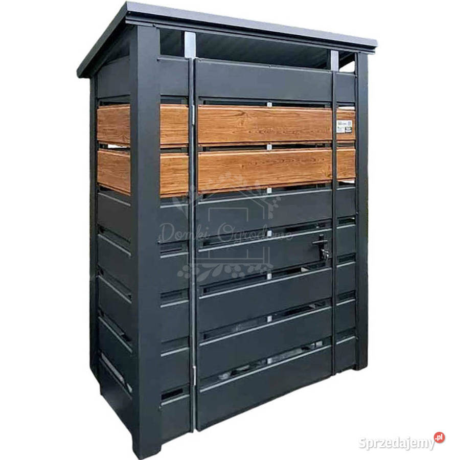 Wiata śmietnikowa 15x05m antracyt jasny orzech warmińsko-mazurskie