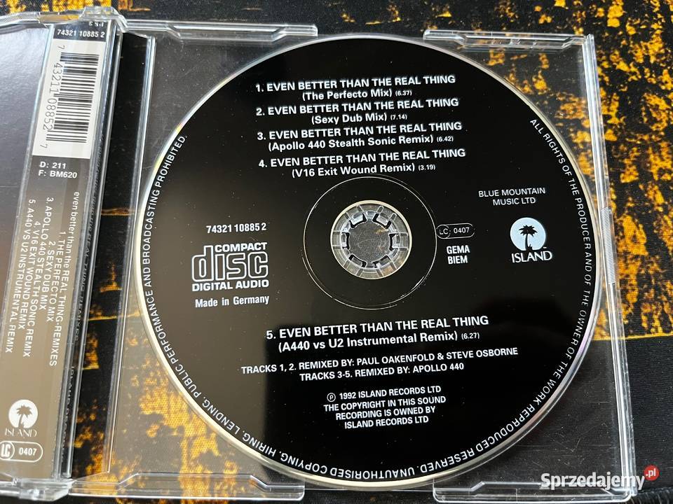 U2 Even Better Than The Real Thing Remixes Błażejowice