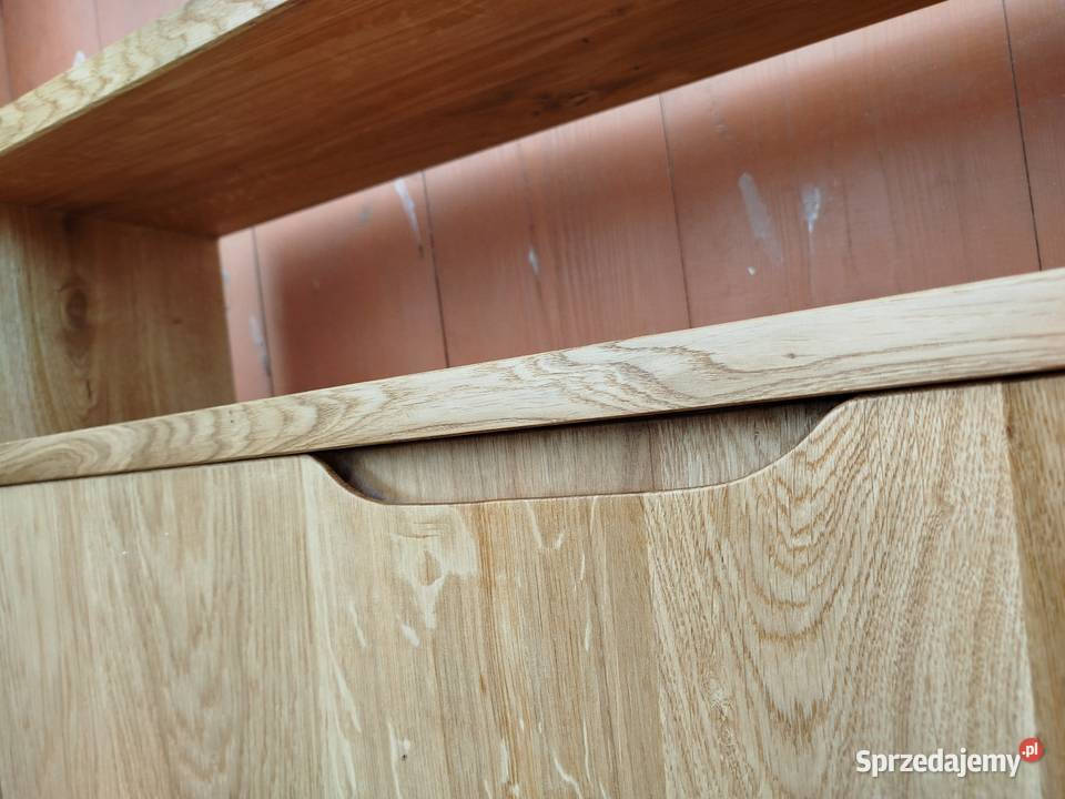 Biurko wiszące z litego drewna dębowego Postolice