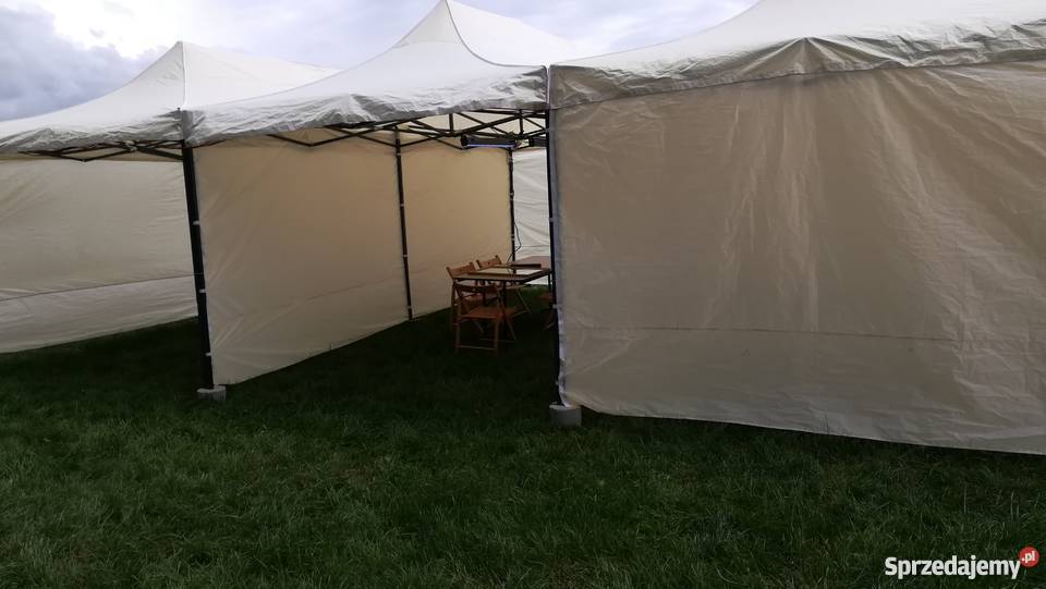 Piramida gazowa grzybki grzewcze namioty stoły Tarnów