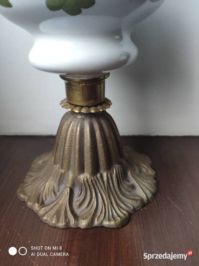 Stara niespotykana porcelanowa lampa naftowa 10 Kraków
