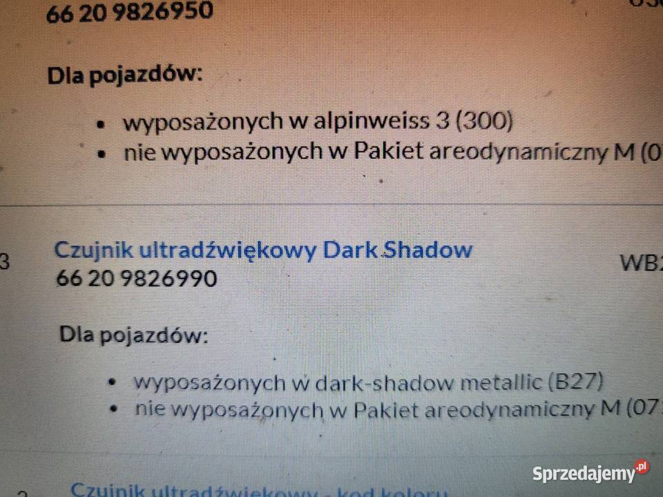 CZUJNIK BMW 66209826990 66207927979 9826990 Radom