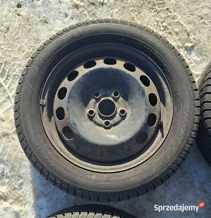 Koła stalowe z oponami zimowymi Dębica Frigo 2 sprzedam