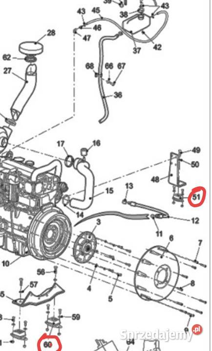Poduszka silnika ładowarki teleskopowej Bobcat Części i osprzęt rolniczy Września