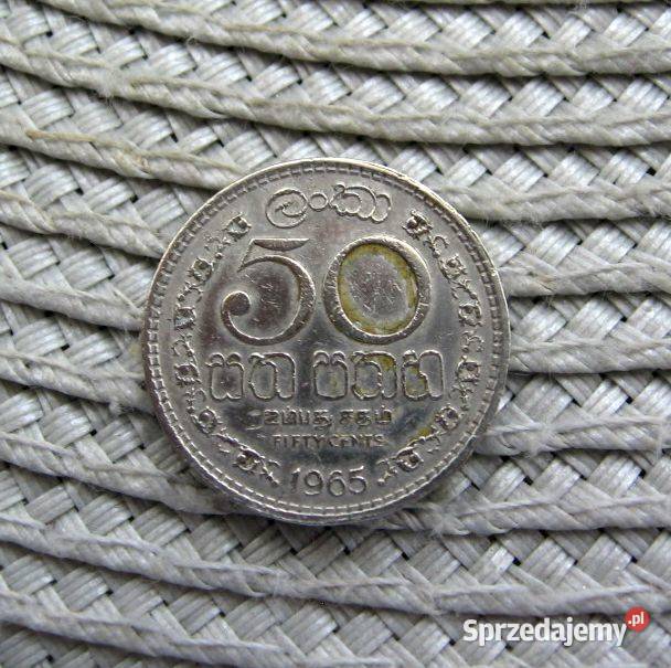 Cejlon 50 Cent 1965r Kalisz