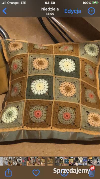 Gotowe jaśki na poduszki z kwadratów Babuni NOWE Zegrze