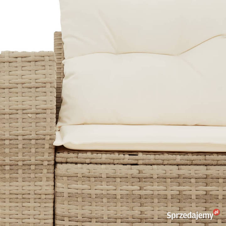 Sofa ogrodowa z poduszkami 2osobowa beż mazowieckie