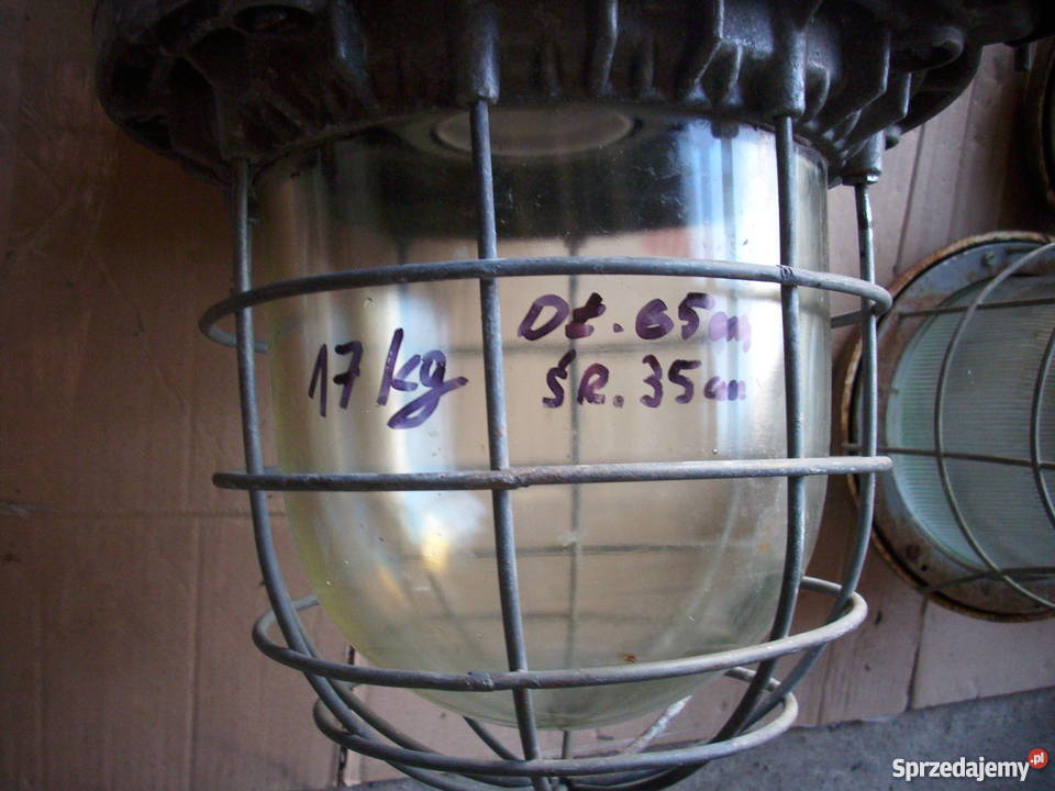 Wielka lampa Industrialnaloft design Oświetlenie Dom i Ogród Lipiany