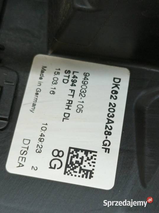 ZAMEK DRZWI PRAWY PRZÓD DK62203A28GF Land Rover Zamki, wkładki i kluczyki