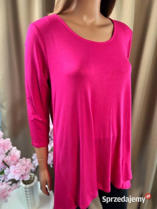 MS Collection różowa bluzka oversize wiskoza Rozmiar 40(L) Augustówka