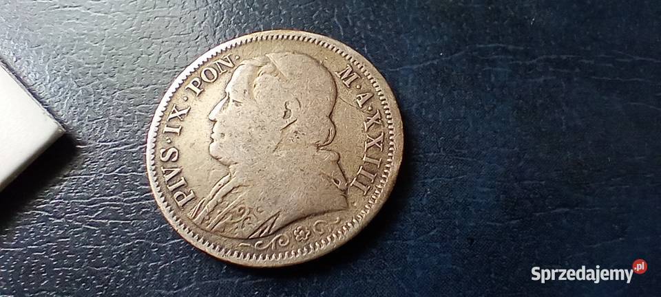 Stare monety 1 lir 1868 Włochy srebro