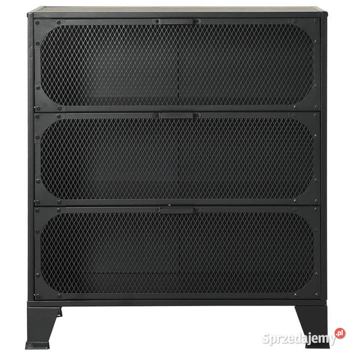 Szafka szara 72x36x82 metal i MDF WM335912 Warszawa