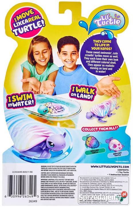 Little Live Pets Żółw Pływa Zabawka do Wody małopolskie sprzedam