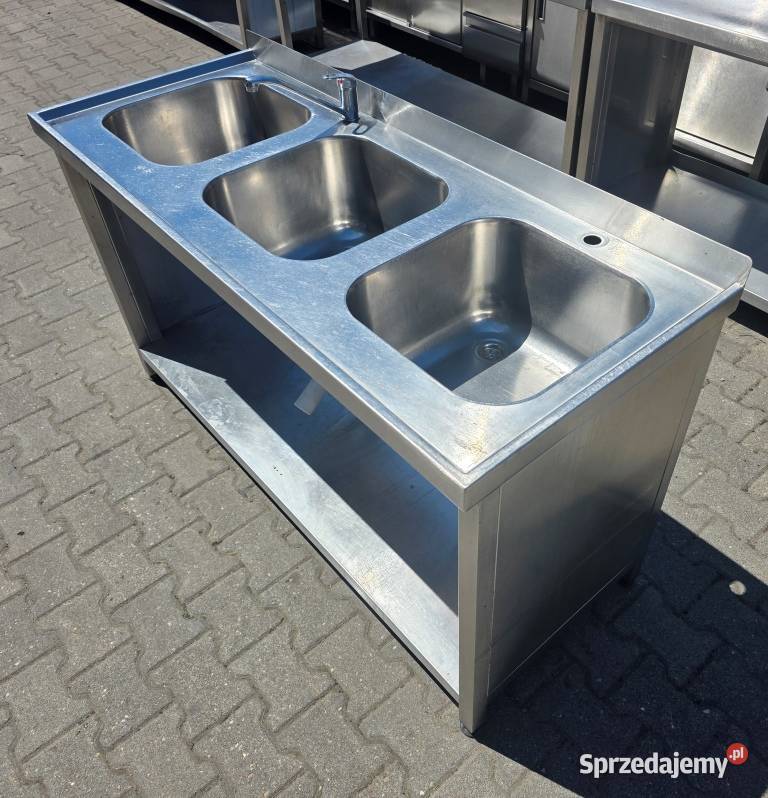 Zlew 3 Komorowy z Półką 1506085 M1212 N Gastronomia Nowe Skalmierzyce