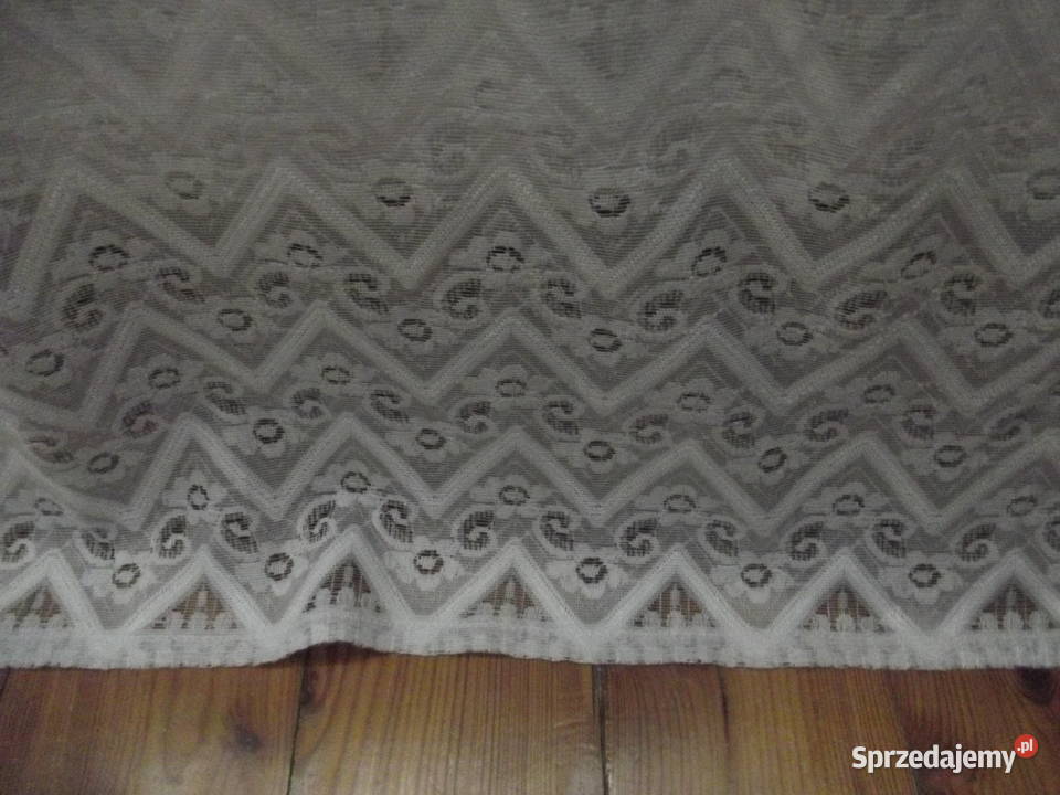 Biała firana żakard wys255 szer350 śląskie Piekary Śląskie sprzedam