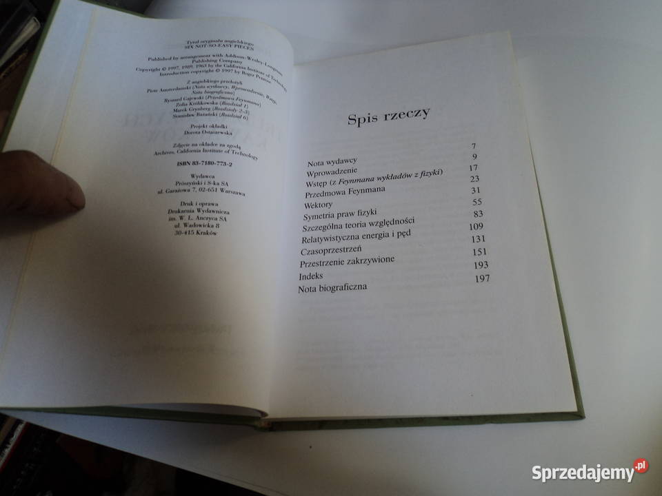 Sześć trudniejszych kawałków Richard PFeynman twarda Nowy Sącz