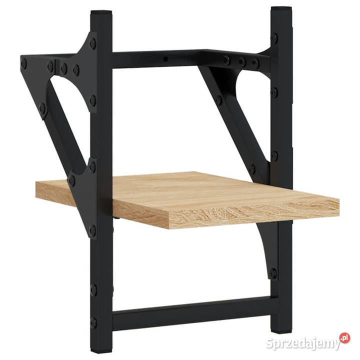Półki ścienne z drążkami 2 dąb sonoma 20x25x30 sprzedam