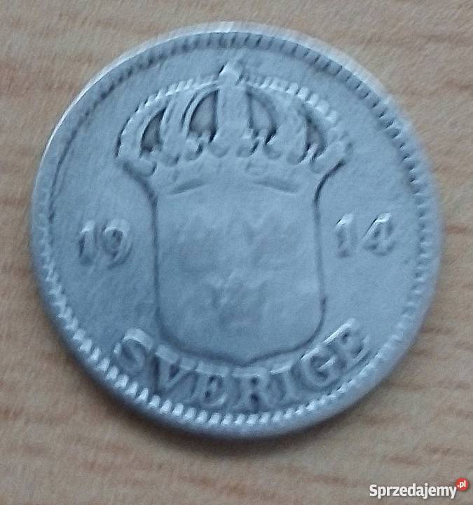 SZWECJA25 ORE 1914 r SREBRO 0600 Antyki, Sztuka, Kolekcje mazowieckie Legionowo