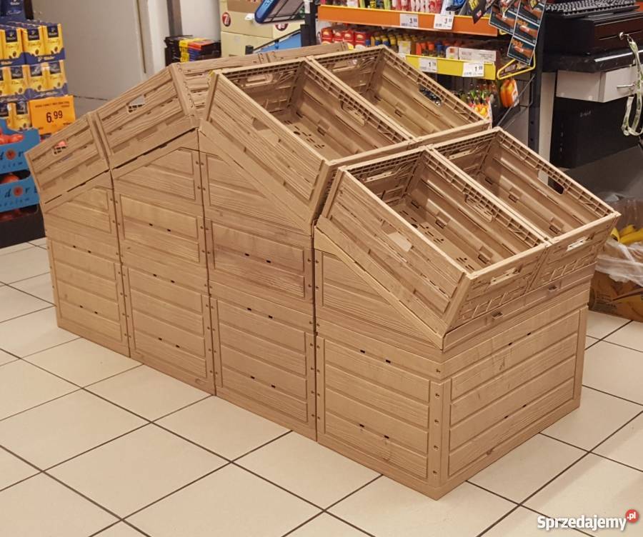 Skrzynka drewnopodobna składana plastikowa Warszawa sprzedam