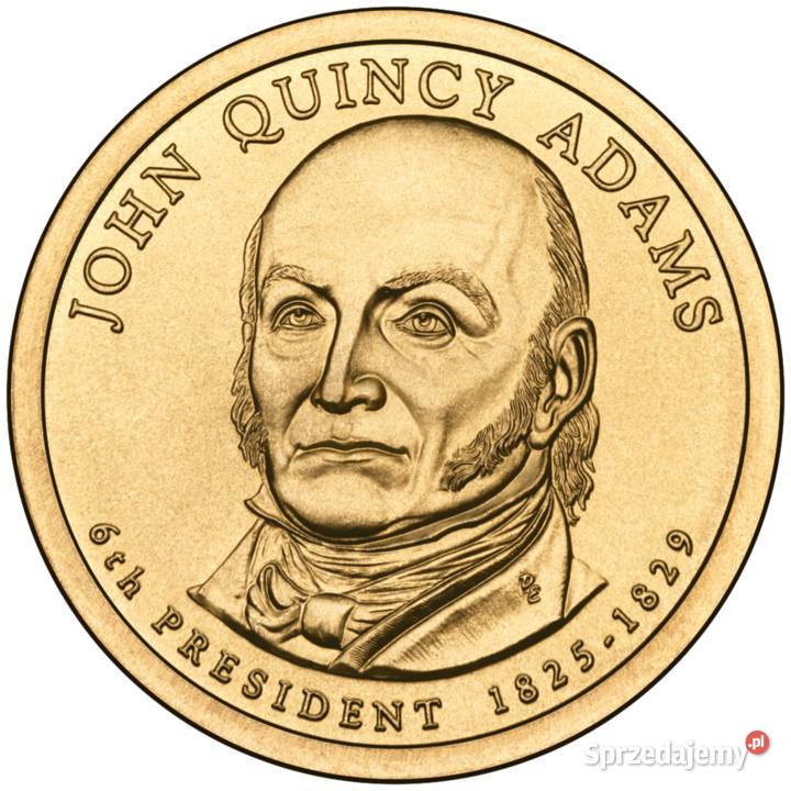 moneta 1 Dolar John Quincy 2008 CERTYFIKAT X9346