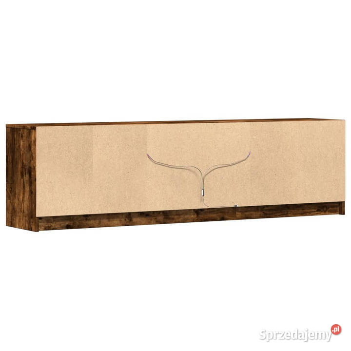 Szafka pod TV z LED przydymiony dąb 180x34x50 mazowieckie Warszawa