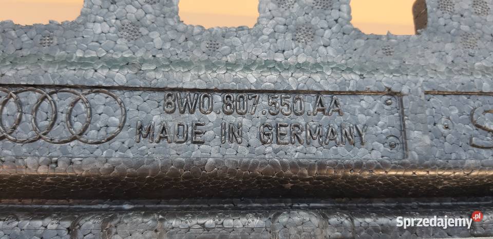 AUDI A4 B9 ABSORBER ZDERZAKA PRZÓD CZUJNIK