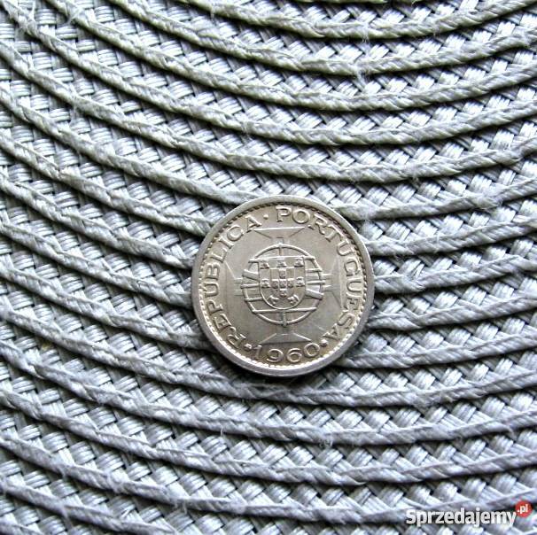 Mozambik 5 Escudo 1960r SREBROŁadna Kalisz