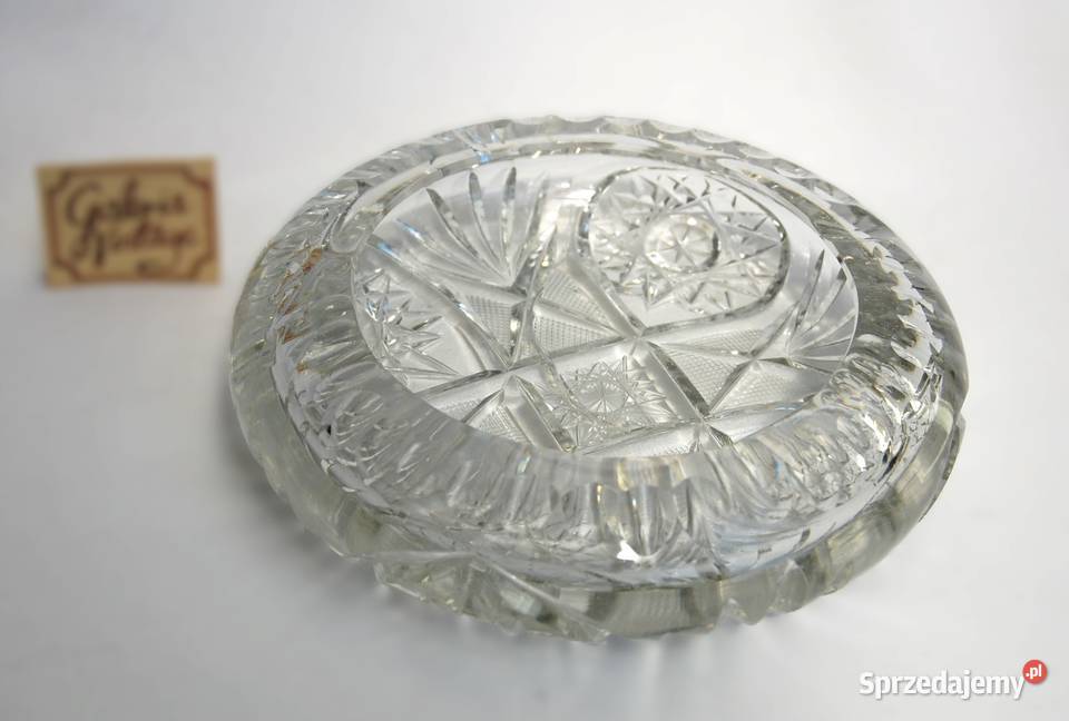 Kryształowa szlifowana popielniczka kryształ