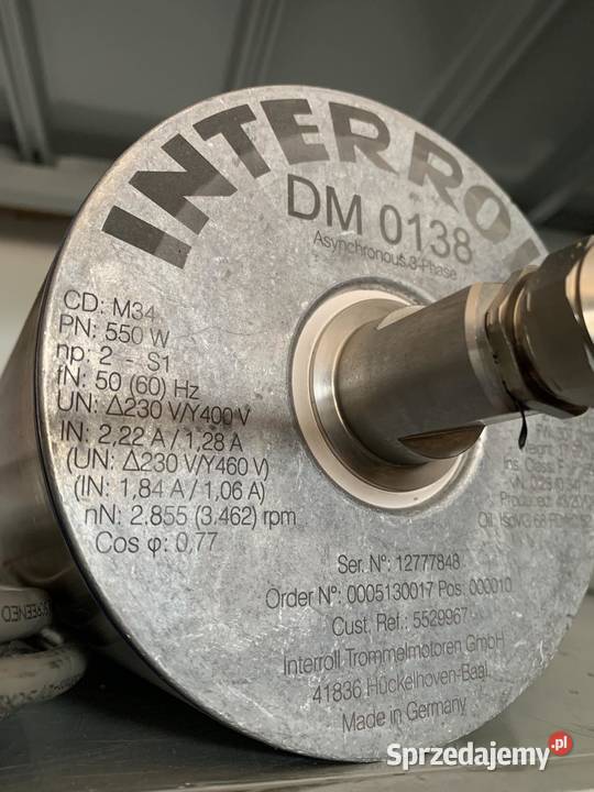 Interroll DM 0138 Drum Motor 550W M34 138mm x Warszawa