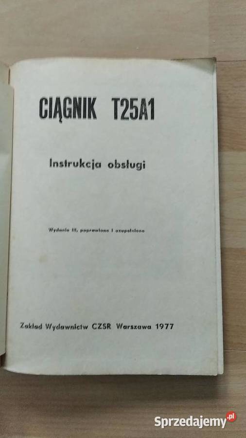 Instrukcja obsługi ciągnika Władimirec T25 Lublin sprzedam
