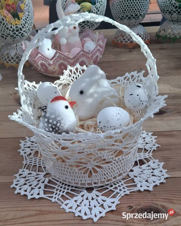 Wielkanocne ozdoby szydełkowe Lubań