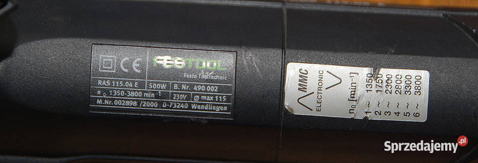 Festool szlifierka rotacyjna ras 11504 e nowa