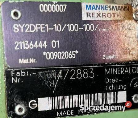 Rexroth SY2DFE110100100 A10VSO100 Poznań