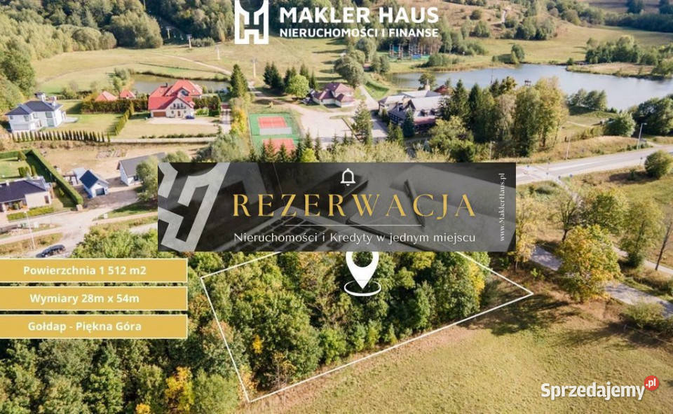 Działka Pięknej Górze asfalt warmińsko-mazurskie Gołdap