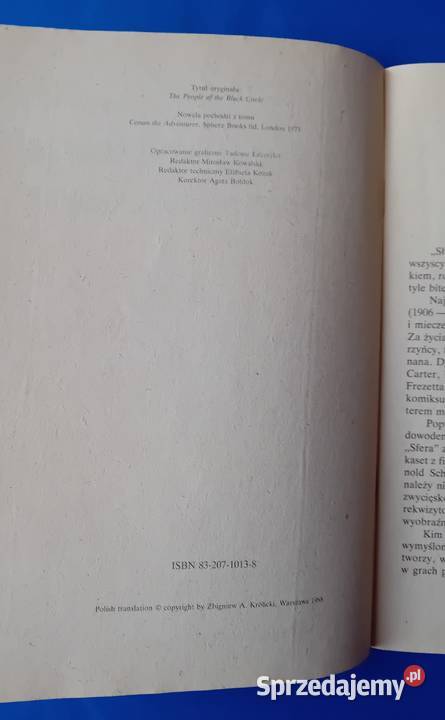 Robert E Howard Ludzie Czarnego Kręgu Iskry 1988 Koźminek sprzedam