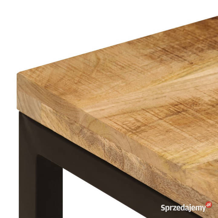 Stolik kawowy 100x50x35 lite drewno mango i stal Warszawa
