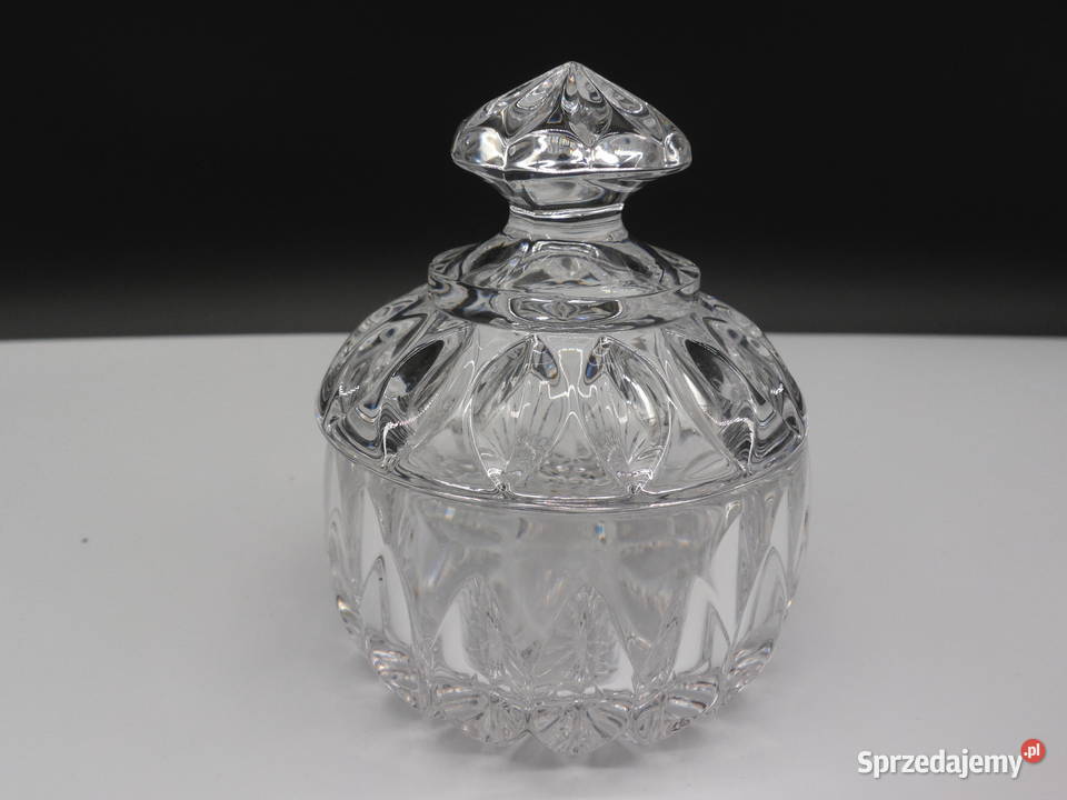 Kryształowa Cukiernica Bomboniera GORHAM CRYSTAL Porcelana i szkło wielkopolskie Raszków