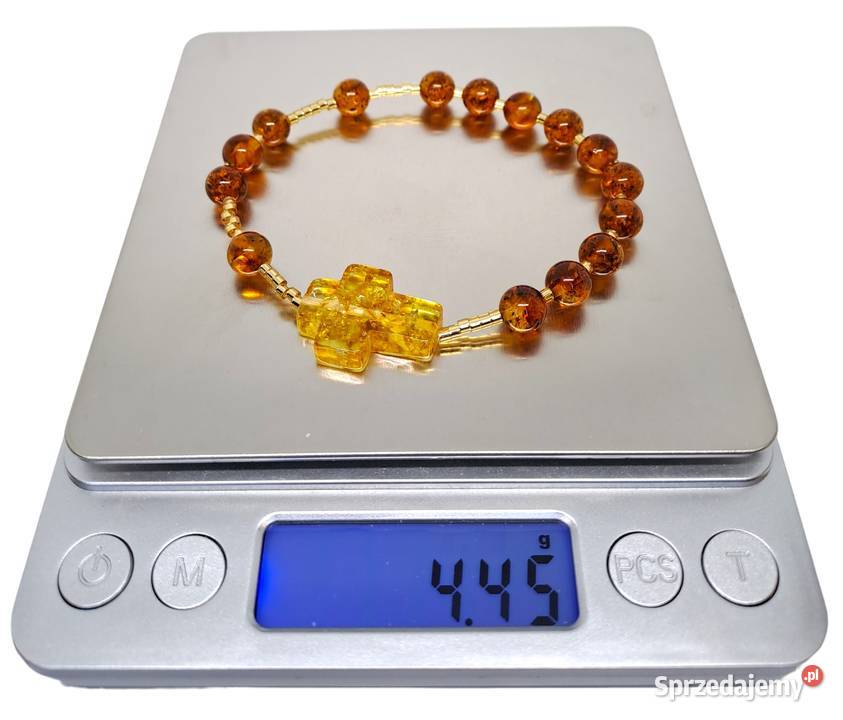 Bransoletka dziesiątka różańca z bursztynu Warszawa