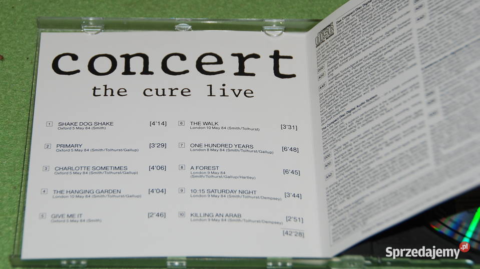 THE CURE Concert live cd Warszawa