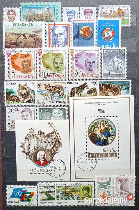 Znaczki polskie 1985 kasowane Leźnica Wielka-Osiedle sprzedam