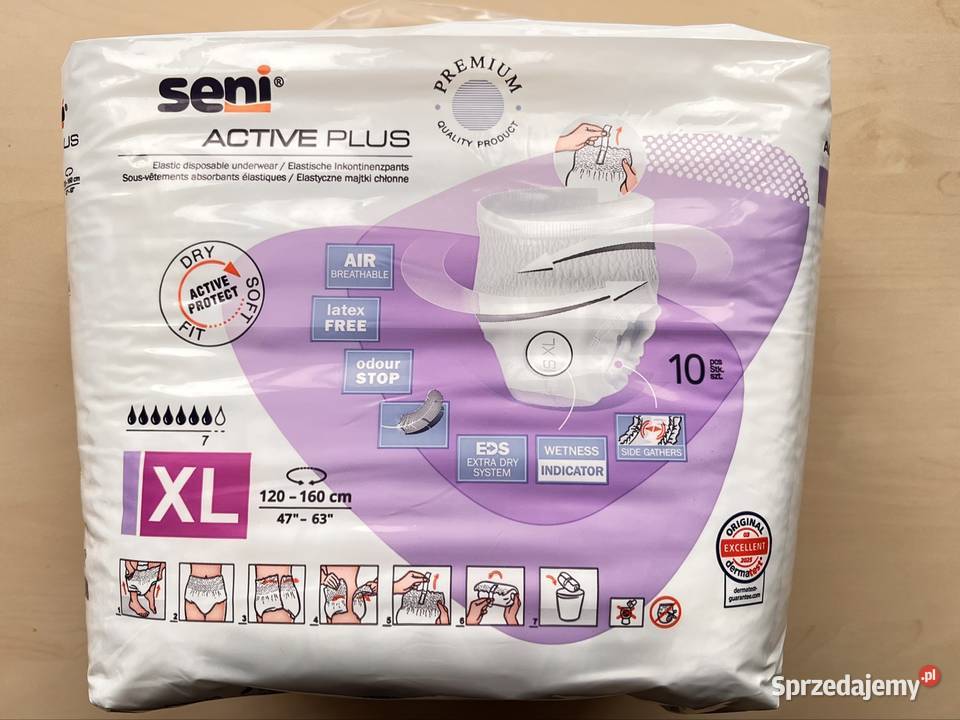 Seni Active Plus XL Majtki chłonne 17 opakowań Jeżów