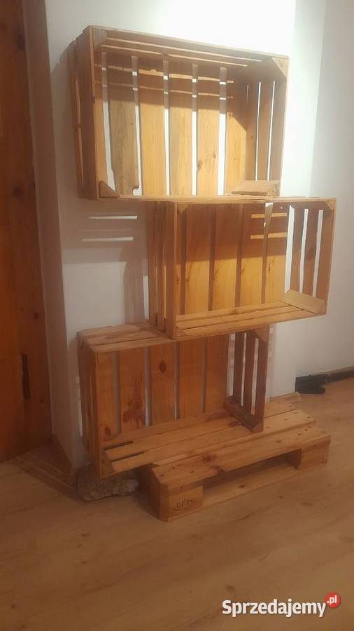 Skrzynki regał półki drewniana z palet Karpacz