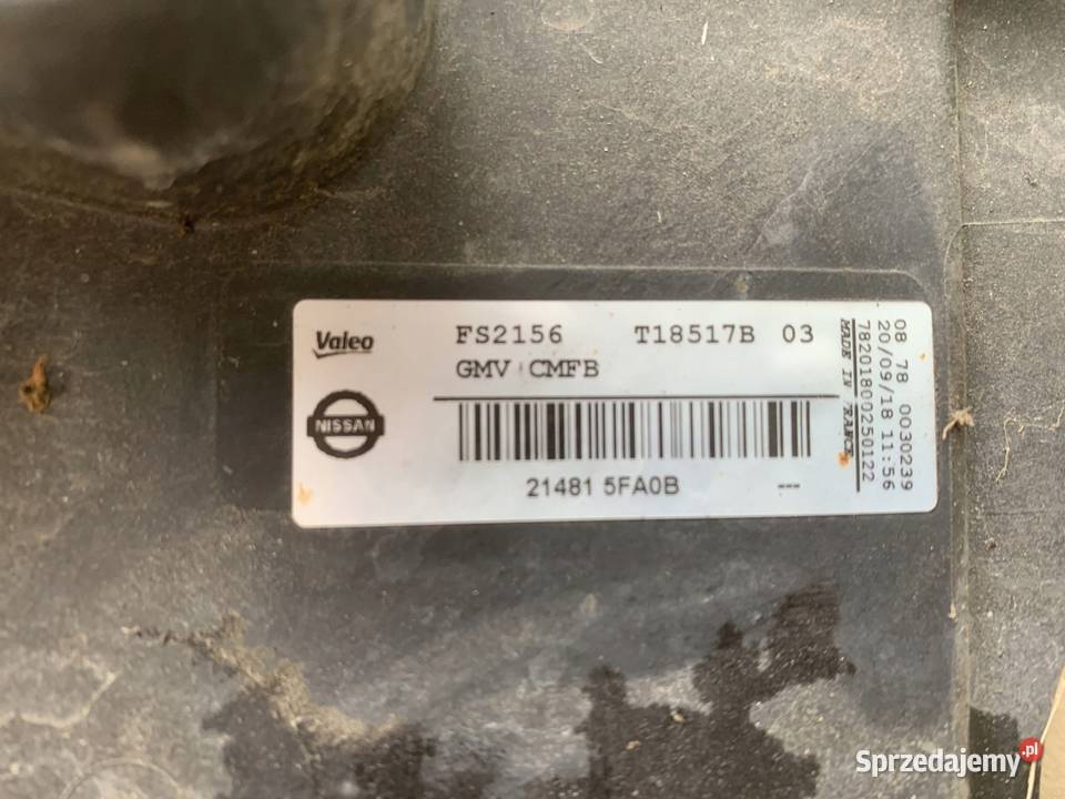 NISSAN MICRA V K14 19r wentylator chłodnicy sprzedam