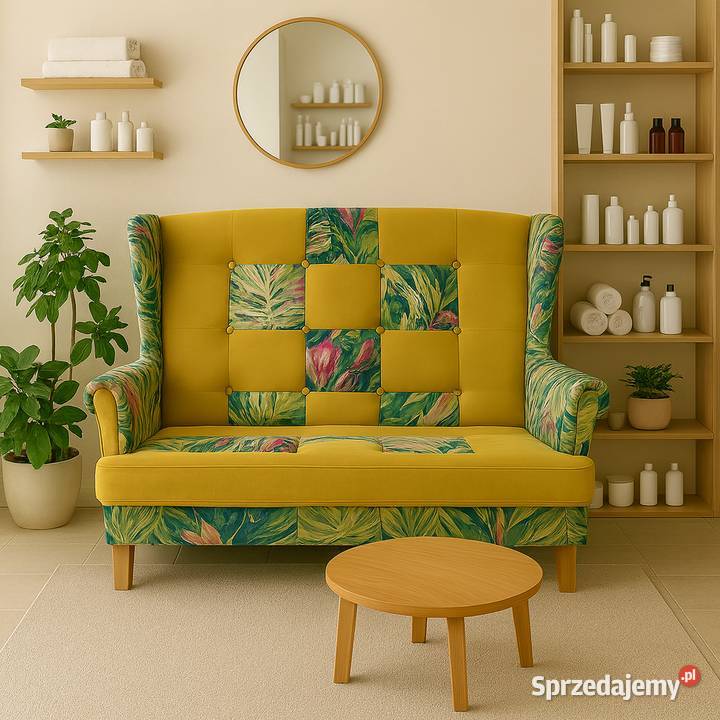 Fotel Patchwork Uszak Wypoczynkowy Dwuosobowy Kazimierz Biskupi