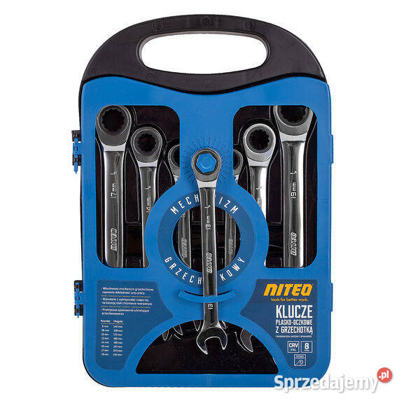 Klucze płaskooczkowe NITEO 8 sztuk grzechotka Dęblin sprzedam