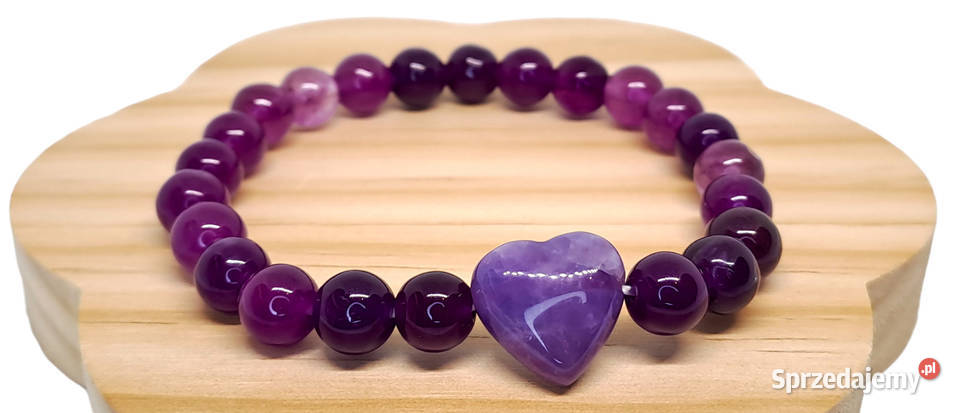 Bransoletka z ametystu AMETYST serce kulka 484 Warszawa sprzedam