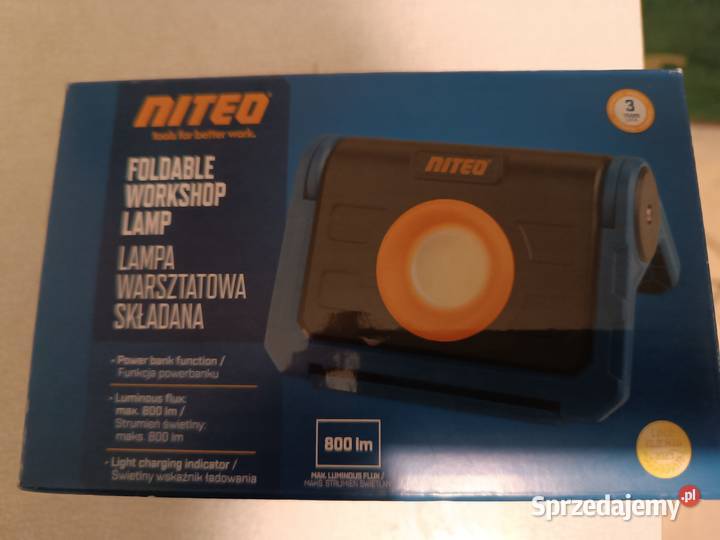 NITEO LAMPA WARSZTATOWA SKŁADANA 800 lm FUNKCJA