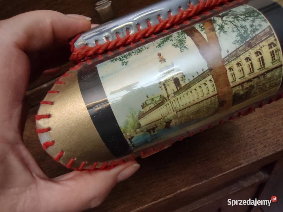 Stara ręcznie wykonana szkatułka celuloid Pozostałe Gniezno