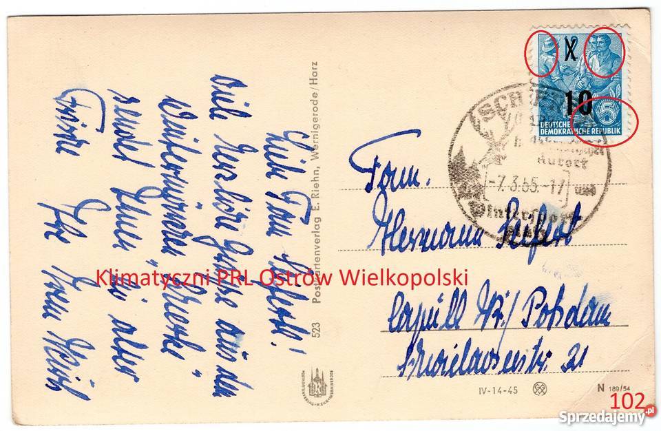 Pocztówka Post card Brockenblick von der śląskie Bielsko-Biała