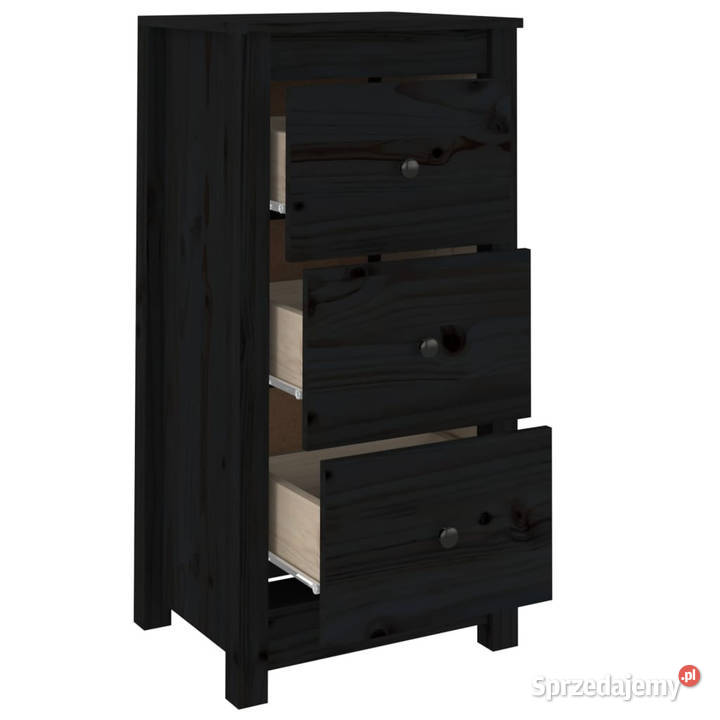 Szafki 2 czarne 40x35x80 lite drewno sosnowe Warszawa sprzedam